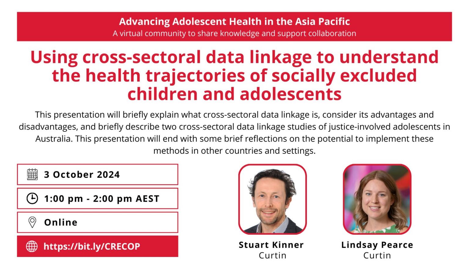 Using cross-sectoral data linkage to understand the health trajectories ...